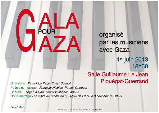 Description : Macintosh HD:POLITIQUE:Séances Qui-vive: A. Mai 2013 - Musiciens avec Gaza:Bretagne:AFFICHE_A4_ITAL.pdf